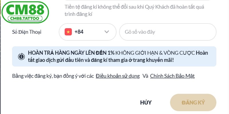 Sử dụng số điện thoại chính chủ để tiến hành đăng ký ID hợp lệ