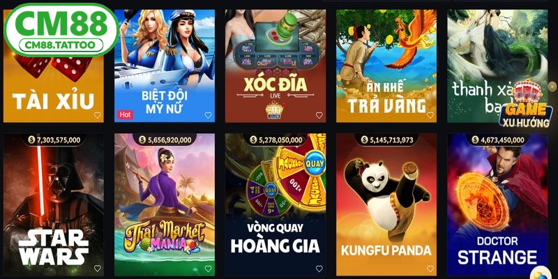 Sân chơi tự hào là đối tác của nhiều nhà phát hành slots nổi tiếng