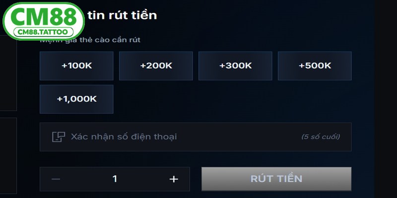 Rút tiền CM88 siêu tốc sau khi đáp ứng đủ mọi điều kiện tham gia